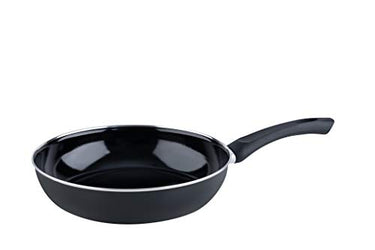 Riess, 0057-022, Gourmetpfanne 28, CLASSIC - SCHWARZEMAILLE, Durchmesser 28 cm, Höhe 6.5 cm, Inhalt 2.2 Liter, Emaille schwarz, Bratpfanne, Induktion im Sale